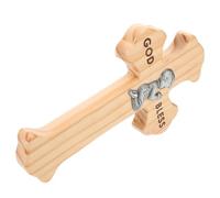 PRETYZOOM Wood Religious Cross Cross Decor Adorn Shape Adornment Home Religious Ornament Wall