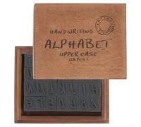 PRETYZOOM Wooden Alphabet for Scrapbooking DIY Crafts Letter Impressions for Journaling Card Making and Handmade Projects