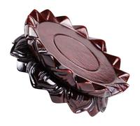 PRETYZOOM Wooden Buddha Statue Base Synthetic Material, Sturdy Structure and Stable Base with Shape Design Bonsai Display Stand and Incense Holder for Living Room Or Office Decor