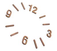 PRETYZOOM Wooden Clock Numbers and Vertical Scale DIY Kit 12-Inch Unfinished Solid Wood Replacement Parts for Wall Clock Making Home Décor