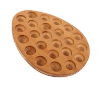 PRETYZOOM Wooden Egg Rack Tray for Storage for Kitchen Countertop Refrigerator Holds Hen Eggs Eco-friendly Design for Easter Display