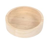 PRETYZOOM Wooden Feeding Bowl Hamster Food Dish Not Easy to Get Deformed Prevents Food Overthrow and Spill Wood Material Beige Bowl for Keeping Pet Cage Small Animals Gerbil