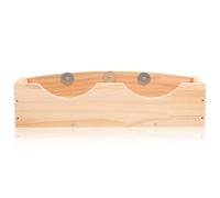 PRETYZOOM Wooden Fixator Design Bunny Rack Rabbit Holder Large Capacity Hay Feeder Not Easy to Move and Tip Keep The Cage Clean for Small Pet Cage