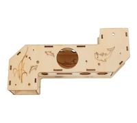 PRETYZOOM Wooden Hamster Tunnel Toy for Small Animals, Beige Cozy Hideout with Convenient Assembly, Hollow Tube Design for Hamster Cage and Rat Pet Accessories
