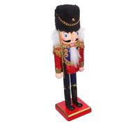 PRETYZOOM Wooden Nutcracker Soldier Statue for Christmas Tabletop Decor Vibrant Holiday Nutcracker Figure with Classic Festive Design Xmas Ornament Centerpiece