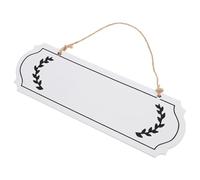 PRETYZOOM Wooden Plaque Sign Blank Unfinished Wood Plaque with Easy Hanging and Blank Design, White Wood and Jute Rope Board for Business Needs Or Café, Minimalist Timeless Look