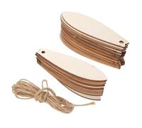 PRETYZOOM Wooden Surfboard Cutouts Sign for 60pcs for DIY Craft Projects, Paintable and Versatile and Wood Surfboard Decorations with Hemp Rope Summer Creation and Nautical Charm Nautical