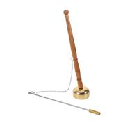 PRETYZOOM Wooden Temple Bell Handheld for Meditation Traditional Chinese Musical Instrument Buddha Instrument Small Bell Buddhist Supply
