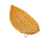 PRETYZOOM Woven Craft Storage Basket with Material in Khaki Colour Large Capacity for Kitchen and Household Items Suitable for Supermarket and Living Space Decoration and Storage