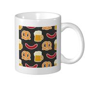 Pretzel And Beer, Ceramic Cup Ceramics Mug Tea Cup Coffee Mugs 330 ml