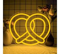Pretzel Bakery Neon Signs for Wall Decor,Dimmable Business Bread Neon Sign,USB Powered Food Sign for Kitchen Restaurant Man Cave Party Coffee Bar Christmas Birthday Gifts(12.9 * 10.2in)