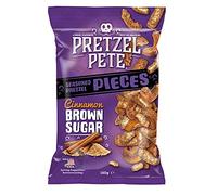 Pretzel Pete Cinnamon Brown Sugar Pretzel Pieces - Delicious Pretzel Pastry - Salty Nibbling Fun - (8 x 160 g) (160 g (Pack of 8), Cimmanon Brown Sugar)