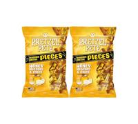 Pretzel Pete Honey Mustard & Onion Seasoned Pretzel Pieces 160g x 2 | Sweet Tangy & Salty Crunch Snack | American Snacks