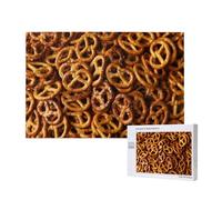 Pretzels Bread Pattern,1000 Pieces Wooden Jigsaw Family Game Jigsaw Puzzles for Adults Teens Home Decor