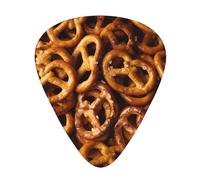 Pretzels Bread Pattern,12 Pcs Guitar Pick,3 Different Thickness Plectrums for Acoustic Guitar Bass Ukulele (0.46mm 0.96mm 0.71mm)