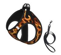 Pretzels Bread Pattern,Pet Harness,Adjustable Reflective Dog Harness,Pet Leash Vest,S