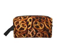 Pretzels Bread PatternMakeup Trave Bag for Women,Cosmetic Large Capacity Organizer