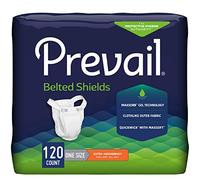 Prevail Incontinence Belted Shields, Extra Absorbency, 120 Count