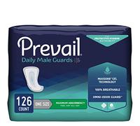 Prevail Proven - Male Incontinence Guards - Bladder Leak Guards - Maximum Absorbency - 126 Count (9 Packs of 14)