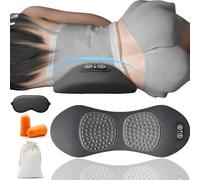 Prevalent TheraBack 3 in 1 Back Therapy, Thera Back massager, Triple Fusion Backs Massager with Spinal Traction, Heat & Vibration, Core Relief Electric Massage Pillow for Pain Relief, Relax (Grey)