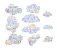 Prevent Bird Strikes Anti Collision Window Stickers, Cloud Rainbow Static Cling Glass Decals, Non Adhesive Suncatcher Film Prism Shading Foil for Home Windows Sliding Doors, Large 22x30cm