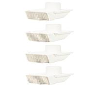 PreVent-It Soffit Vents 10.2 cm - The Only Design That Prevents Humid Air From Entering Back Into The House, Under-Eave Outdoor Vent for Bathroom Extractor Fan - Screws Included