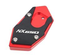 Preventing falls Mtorcycle Cnc Aluminum Non-slip Plate Kickstand Foot Pad Kickstand Pad For HO&ND&A XLV 600 650 700 TRANSALP DOMINATOR NX650 FMX650(NX 650 Red)