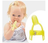 Prevessel Adjustable Silicone Finger Protector Teether for Baby Infant, Say Goodbye to Biting, Yellow/Transparent, 1 X Strap for Finger Protection (Yellow)