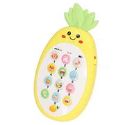 Prevessel Baby Cell Phone Teether Soft Silicone Light Music Toy for Early Educational Learning, for Kids Classroom Prize Yellow