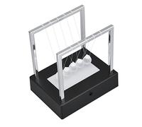 Prevessel Balance Pendulum Ball Elegant Physics Science Desk Decoration Reduce Anxiety for Office Stress Relief Black ABS