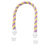 Prevessel Colorful Bendable Bird Rope Perch Safe Stand Toy for Parrots Lovebirds Cockatiels 1pc Cotton Cage (L)
