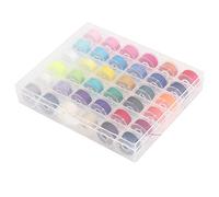 Prevessel Colorful Plastic Sewing Threads Kit for Home Handwork Embroidery, 36 or 25 Sewing Spools (36 Grid Color Box)