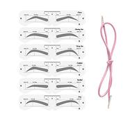 Prevessel Eyebrow Stencil Shaper Kit, Makeup Eyebrow Mold Set, PEVA Soft Eyebrow Shaper with Elastic Band Reusable Eyebrow Template DIY Makeup Tool for Women Girls Beginner