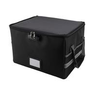 Prevessel Fireproof Antistatic Reflective Stripe File Box with Lock for CD DVD USB Photos Portable Storage Solution