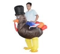 Prevessel Inflatable Turkey Costume Funny Suit for Halloween Christmas Parties for Men Polyester 1.9m Tall