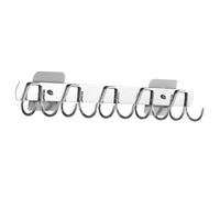 Prevessel Kitchen Row Hooks, Strong Adhesive, Stainless Steel Wall Mounted, Curved Towel Hook, Bathroom Hanging Rail Holder