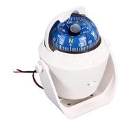 Prevessel Marine Boat Magnetic Navigation Adjustable Night Lighting Dashboard for Cars Ships Caravans, White, with Bracket and Paddle, for Marine Boat