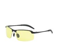 Prevessel Photochromic Pilot Sunglasses UV400 Protection Glasses for High Definition Night Vision Lens for Driving PC + Metal 143 * 39 * 136mm (Yellow)