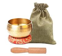 Prevessel Singing Bowls Set, Nepal Tibetan Meditation Bowl with Cushion Mallet and Storage Bag for Holistic Healing and Mindfulness Relaxation