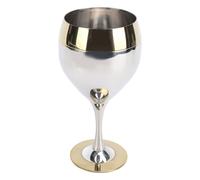 Prevessel Stainless Steel Wine Cups, 350ml Unbreakable Goblet Glass Gold Wine Glasses for Wine and Beer Metal Drinking Glasses for Wedding, Anniversary, Birthday Party