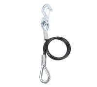 Prevessel Trailer Safety Chain, Trailer Safety Cable With S Hook 3500lbs Load Bearing Safety Rope Trailer Brake Safety Cable 27.6in Maximum Extension Length Spring Towing Rope For RV (With