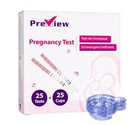Preview Pregnancy Test Strips Early Detection Pregnancy Tests 25 Pack with Urine Cups, 10 MIU/mL