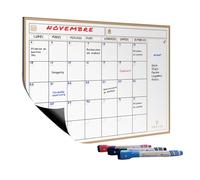 Previs Brand A4 Magnetic Fridge Calendar with Premium Markers - Magentico Monthly Planner for Organizing Month, Family, Appointments and Events