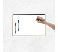 PREVIS Magnetic Whiteboard A3 40 x 30 cm + 3 Erasable Markers - Whiteboard Paper Adhesive Wall - Vinyl Roll Home and Office - No Damage Wall Easy to Move