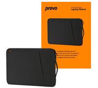 PREVO 14 Inch Laptop Sleeve, Side Pocket, Cushioned Lining, Black