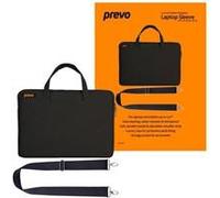Prevo 15.6 Inch Laptop Bag, Cushioned Lining, With Shoulder Strap, Black
