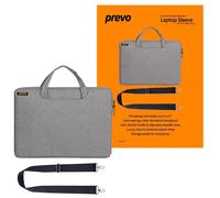 PREVO 15.6 Inch Laptop Bag, Cushioned Lining, With Shoulder Strap, Light Grey