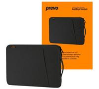 PREVO 15.6 Inch Laptop Sleeve, Side Pocket, Cushioned Lining, Black
