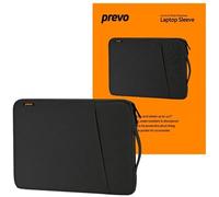 Prevo 15.6 Inch Laptop Sleeve, Side Pocket, Cushioned Lining, Black