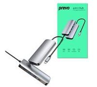 Prevo C501R 4-In-1 USB-C Networking Hub Docking Station with RJ-45 Gigabit Ethernet, 60W Passthrough, USB-A USB 3.0, 4K HDMI for PC, Laptop, Tablet - Windows & Mac iOS Compatible
